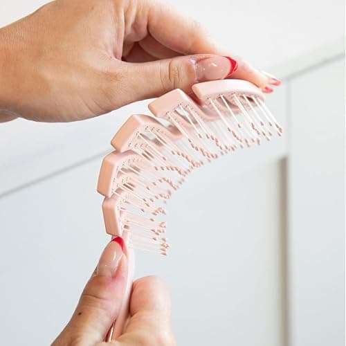 FRAMAR Flex Detangling Hair Brush – Wet Hair Brush For Women, Hairbrush Women, Wet Detangler Brush For Curly Hair, Hair Brush For Blow Drying, Curly Hair Brush, Brosse a Cheveux – Vented Champagne thumbnail 6