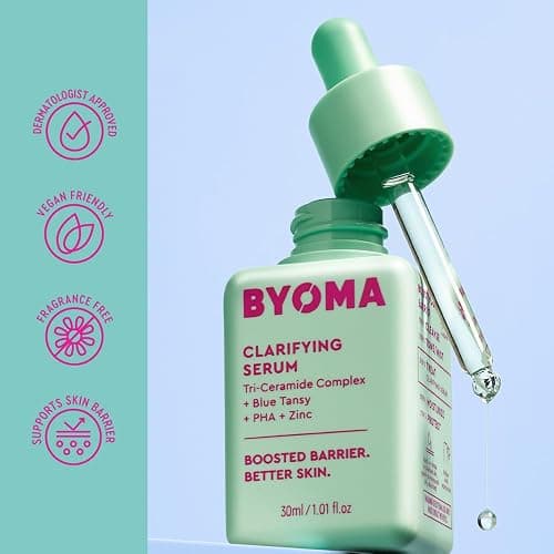 BYOMA Clarifying Serum - Barrier Repair Serum - Clarifying Facial Serum for Acne Prone Skin - Calming Face Serum with Ceramides, Blue Tansy, PHA & Zinc - Balanced & Healthy Skin - 1.01 fl. oz thumbnail 5