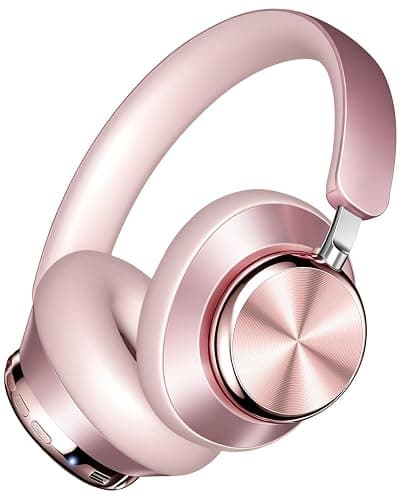 Wentronic Y03 Bluetooth Headphones Wireless Active Noise Cancelling Over Ear Headphones 48 Hours Playtime High Sound Quality 6 EQ Music Mode Headphones with Soft Ear Cushion - Pink - Image 1