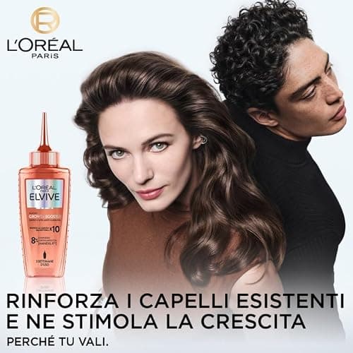 L'Oréal Paris Elvive Siero Cute Anti-Caduta, Per Capelli Tendenti alla Rottura, Rinforza i Capelli Esistenti e Ne Stimola la Crescita, Con Complesso Fortificante Aminexil-R, Growth Booster, 102 ml thumbnail 2