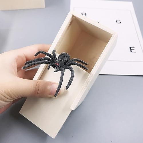 Winbar Rubber Spider Trick Box, Handmade Wooden Surprise Box with Hidden Spider, Trick Toys & Prank Stuff for Adults and Children thumbnail 6