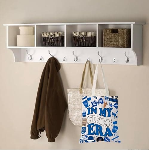 WCGXKO Sorority Gift In My Finer Era Royal Blue & White Finer Sisterhood Sorority Life Canvas Tote Bag thumbnail 3