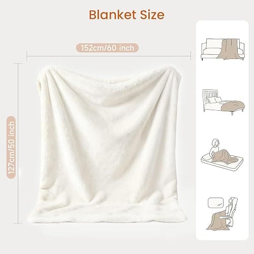 Heated Throw Blanket Electric Blanket with Built-in Button Controller 50"x60" One-Touch Ultra Cozy Soft Warm Heating Electric Blanket with 4 Heat Levels & 4 Hours Auto-Off Overheat Protection thumbnail 2