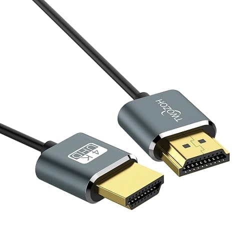 Twozoh Flexible & Slim HDMI Cable 1FT 2 Pack, Ultra Thin HDMI Cord Supports High Speed 4K@60Hz 18gbps 2160P/1080P thumbnail 7