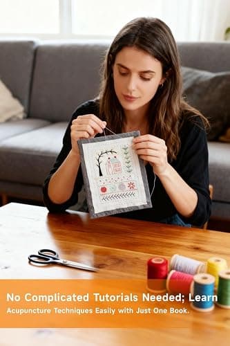 2026 New Embroidery Stitch Book Kit, Sew Anywhere with Instructional Tutorial 106 Pattern All-in-One Embroidery Stitch Book & Sewing Kit 86 PCS, Hand Embroidery Patterns Kit for DIY and Sew Enthusiast thumbnail 5