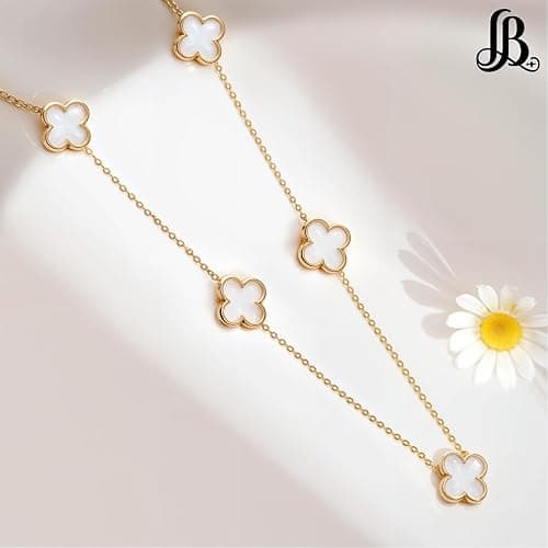 LaBling Clover Necklaces for Women | Four Leaf Stylish Designer Necklaces | Lovely Gift thumbnail 3