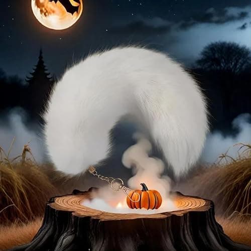 Iivos Fluffy Therian Fox Tail Keychain - Soft Plush Accessory for Cosplay, Ren Faire, and Everyday Use - Detailed Design thumbnail 6