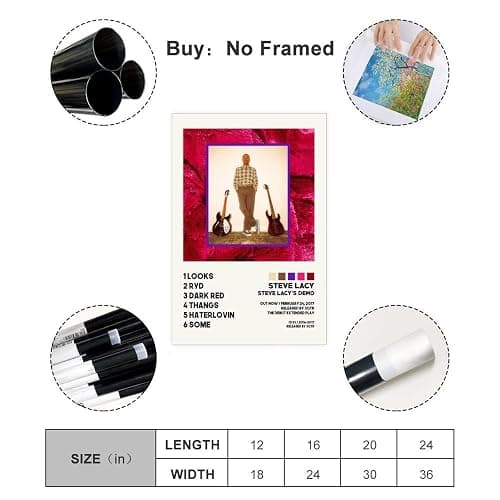 Steve Lacy's Demo Album Cover Poster - Canvas Wall Art Decor Print for Living Room Bedroom Decoration - Unframe-style-3 12x18inch(30x45cm) thumbnail 2