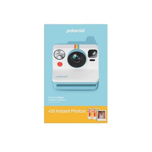 Polaroid Now 3rd Generation I-Type Instant Camera + Film Bundle - Now Artic Blue Camera + 16 Color Photos (6644) thumbnail 2