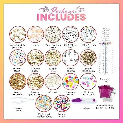 GIRLS CREATIVITY 13200 Pcs 3 Box Bead Kits for Girls Polymer Clay Beads Bracelet Making Kit for Girls 6-15 Years, 84 Colors Beading Kit Jewelry Making Kit Bracelet Kit for Kids Jewellery Box thumbnail 4