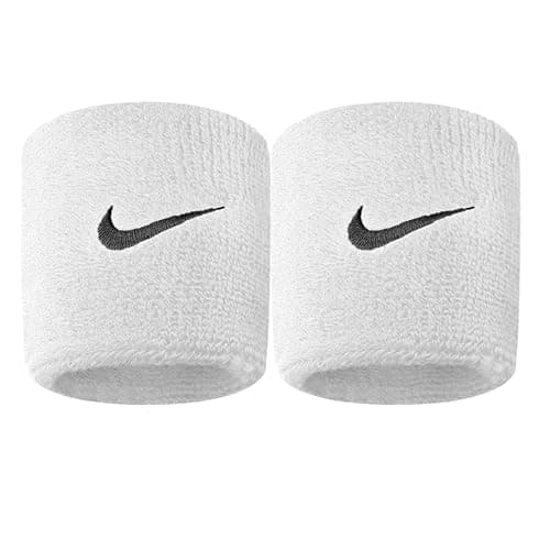 NIKE Premier Swoosh Singlewide Wristbands -Soft, Moisture-Wicking (1 Pair, 2.5" Wide) - Image 1