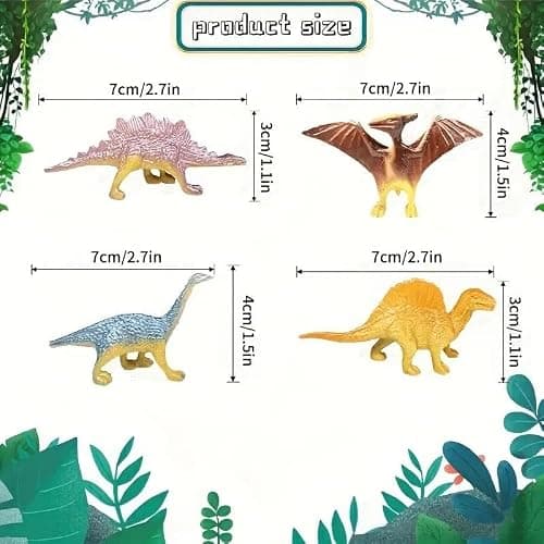 16PCS Dinosaur Toy Set – Realistic Mini Dino Figures for Kids | Educational Dinosaur Toys for Boys & Girls | Party Favors, Cake Toppers, Birthday Gift, Stocking Stuffers (Plastic, Ages 3+) thumbnail 3