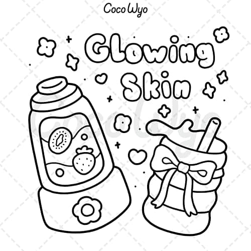 Self-Care: Relaxing Coloring Book for Girls and Adults with Cute and Easy Illustrations thumbnail 8