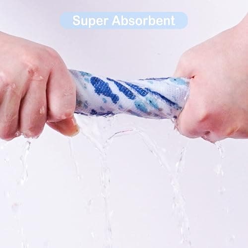 Viviland Baby Washcloths, Super Soft Baby Towels Care for Baby's Sensitive Skin, 24 Pack Kids Body Wash Face Cloth for Baby Boy, Bath Towel for Newborn and Infants, Dark Blue-Whale Pattern 9 x 9 inch thumbnail 4