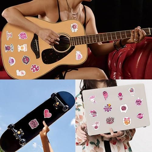 60Pcs Pink Basketball Stickers for Women - Vinyl Waterproof Decals for Water Bottles & Laptops | Cute Sport Gifts for Female Athletes, Girls, Teens & Basketball Players thumbnail 5
