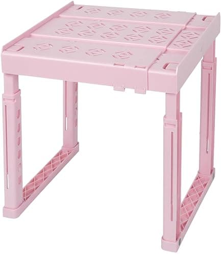 Piffny Locker Organizer Shelf， Adjustable Width and Height, Ideal Locker for School, Office, and Gym Lockers… (Pink) - Image 1