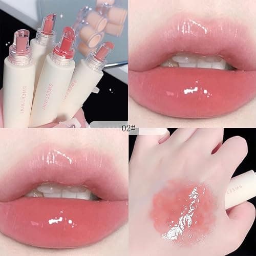 Baorder Hydrating Jelly Lip Gloss Set for Women,Brighten Lipstick,4Pcs | Long Lasting Waterproof Non-Stick Cup Lip Glaze,Moisturizing Tinted Lip Balm,Mirror Liquid Lipsticks Plumping thumbnail 3