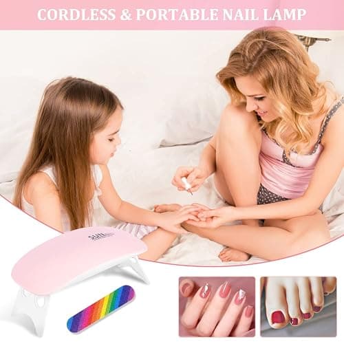 URAQT Mini Gel Nail Lamp, Portable Professional 6W UV LED Gel Nail Dryer with USB, Curing Lamp Professional Nail Art Tool Accessory for All Gel Nail Polish, Mother Gifts thumbnail 7
