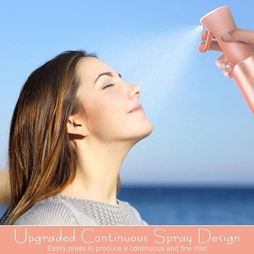 Frosted Refillable Fine Mist Spray Bottle - Ultra-Fine Continuous Spray for Hair, Skincare, Plants, Pets & Cleaning thumbnail 5