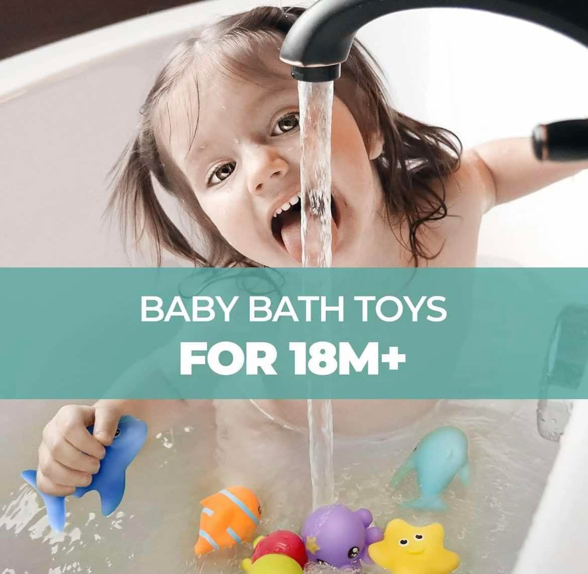 Ameon No Hole, Mold-Free Baby Bath Toys - Suitable for Children from 1 Year, Choose from Different Sets, 6 Pieces per Set thumbnail 6