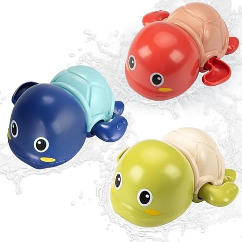 TOHIBEE Bath Toys, 3 Pack Cute Swimming Turtle Bath Toy for Toddlers 1-3, New Born Baby Bathtub Water Toys, Preschool Toddler Pool Toys thumbnail 3