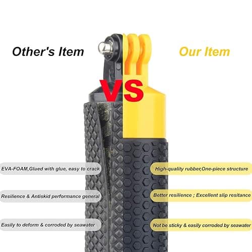GEPULY Floating Hand Grip for GoPro Mission 1 DJI Action 6 Insta360 AKASO | With Mini Tripod Stand 316 Stainless Steel Handle Mount Waterproof Selfie Stick Accessories Action Camera Underwater Monopod thumbnail 2