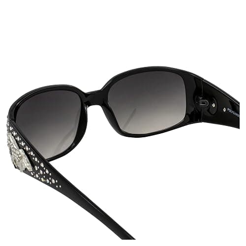 Rodeo Queen 2 Pairs of Fashion & Studded Sunglasses for Women Black Frame w/Metal Accent Piece Bling Rhinestones & Smoke Gradient Lenses thumbnail 7