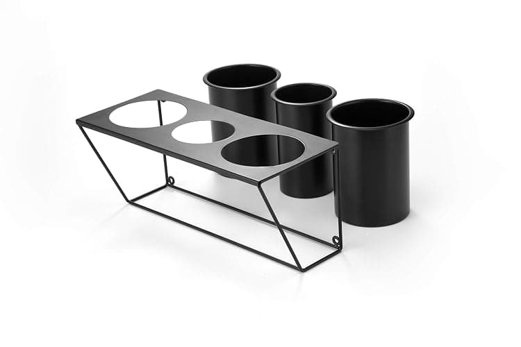 Hair Dryer Holder Hair Styling Product Care Tool Organizer Bath Supplies Accessories Tray Stand Storage Bathroom Steel Hair Dryer Holder(Black) MK470B thumbnail 7