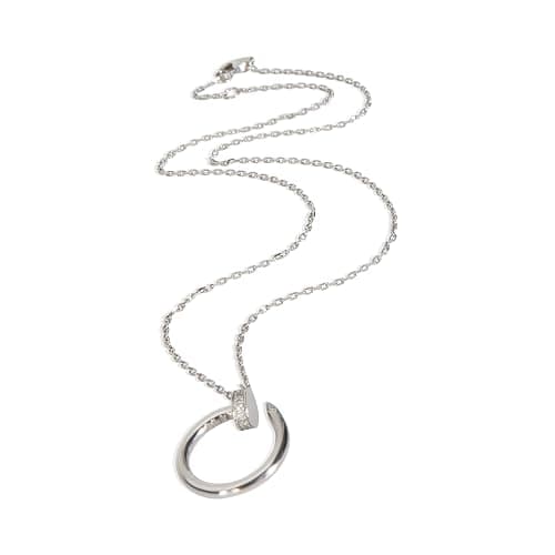 Cartier, Pre-Loved Juste Un Clou Necklace, White Gold, Diamond, 16 in thumbnail 2