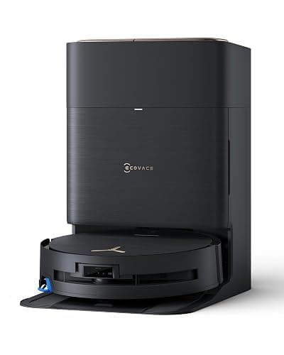 ECOVACS DEEBOT X9 PRO OMNI Robot Aspirateur Laveur, Aspirateur Robot 16600Pa, Ultra-fin, Technologie BLAST, Auto-nettoyage instantané OZMO ROLLER, ZeroTangle3.0, TruEdge2.0, Lavage à l'eau chaude,Noir - Image 1