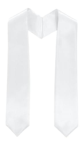 TngHui Plain Graduation Stole 60” Long Rich In Color & Customization Is Acceptable - Image 1