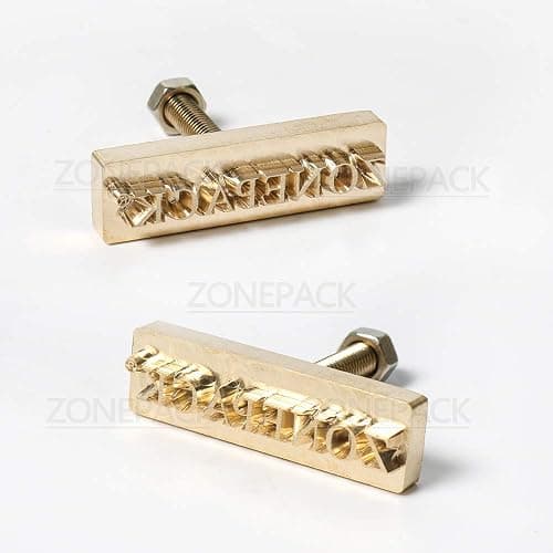 ZONEPACK Custom Logo Hot Foil Stamping Brass Mold Branding Iron Wood Burning Stamp Heating for Leather Wood Paper (Small Than 2''x2'' with 0.19'' Hole on Back) thumbnail 4