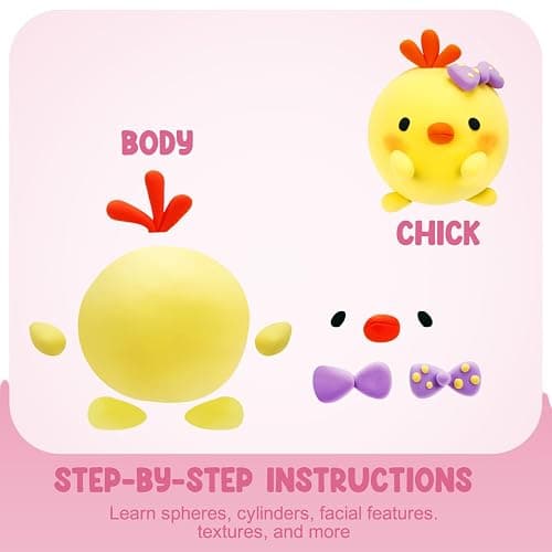 LOUFOR Air Dry Clay Kits - Modeling Clay for Kids, Ultra Light & Soft, Safe & Non-Toxic, DIY Airdryclay Kit with Sculpting Tools and Tutorials, Creatible Art Crafts Toys Gifts for Boys Girls thumbnail 4