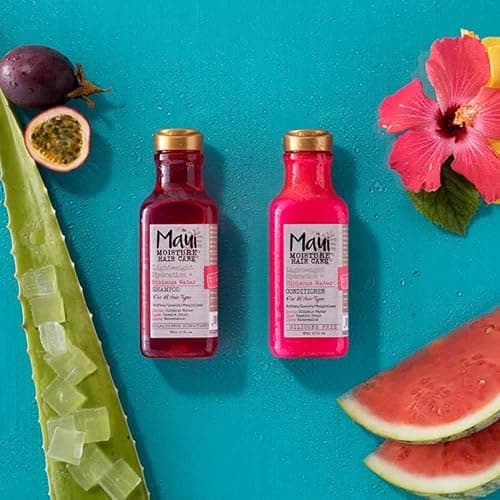 Maui Moisture Lightweight Hydration + Hibiscus Water Shampoo + Conditioner, Nourishing Aloe Vera Softens & Quenches Hair, Vegan & Silicone-Free, 13 Fl Oz, 2 Pack thumbnail 9