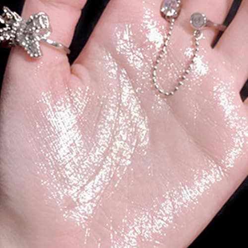 KARLOR Paletta illuminante per il viso, Shimmer Glitter Bronzer, Pealen bianco, viso e guancia, evidenziatore con brillantini, polvere lucida ad alta pigmentazione, durevole thumbnail 5