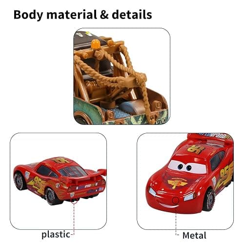 7PCS Car Toys 2 3 Cruz Sheriff The King Jackson Car Diecast Toy Set for Kids Boys thumbnail 4