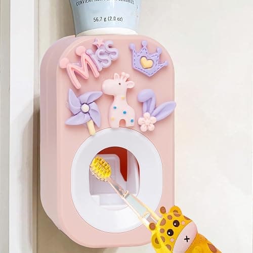 Automatic Kid Toothpaste Dispenser for Shower,Toothpaste Squeezer for Kids & Family, is Wall Mounted Bathroom Decor by Mr. Thumbs (1pc,Pastel Baby Purple) - Image 1