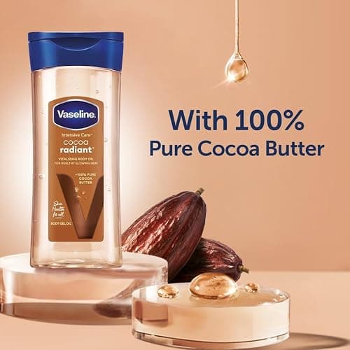 Vaseline Intensive Care Cocoa Radiant für strahlende Haut, Körpergelöl mit reiner Kakaobutter + regenerierenden Ölen, (1 x 200ml) thumbnail 5