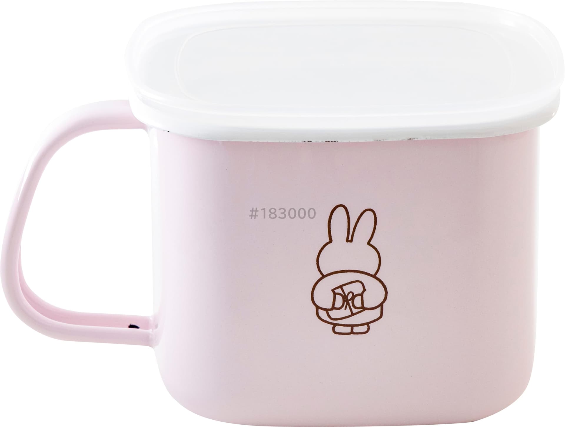 Fuji Horo Miffy Pastel Miso Storage Container Square Miso Pot Fits Directly Pink Gift miffy Enamel thumbnail 2
