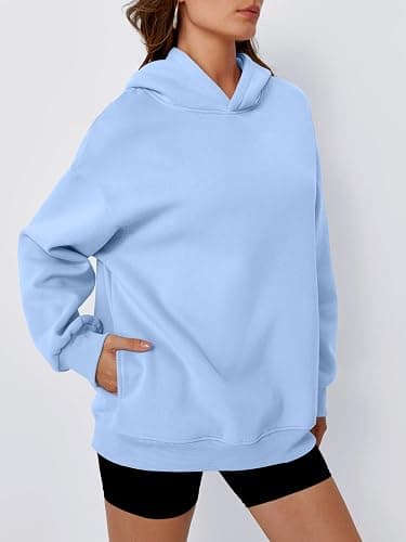 Trendy Queen Womens Oversized Hoodies Comfy Sweatshirts Fall Fashion 2025 Outfits Casual Tops Fleece Clothes with Pockets thumbnail 3
