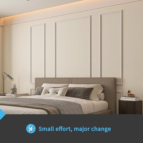 Art3d Pre-Cut Wall Molding Set, Ready-to-Assemble Panels, 3 Top 3 Bottom | Ready-to-Assemble Wainscoting Panel, High-Impact, Precision Pre-Cut, DIY-Friendly, Ideal for Indoor Wall Decor, Accent Walls thumbnail 4