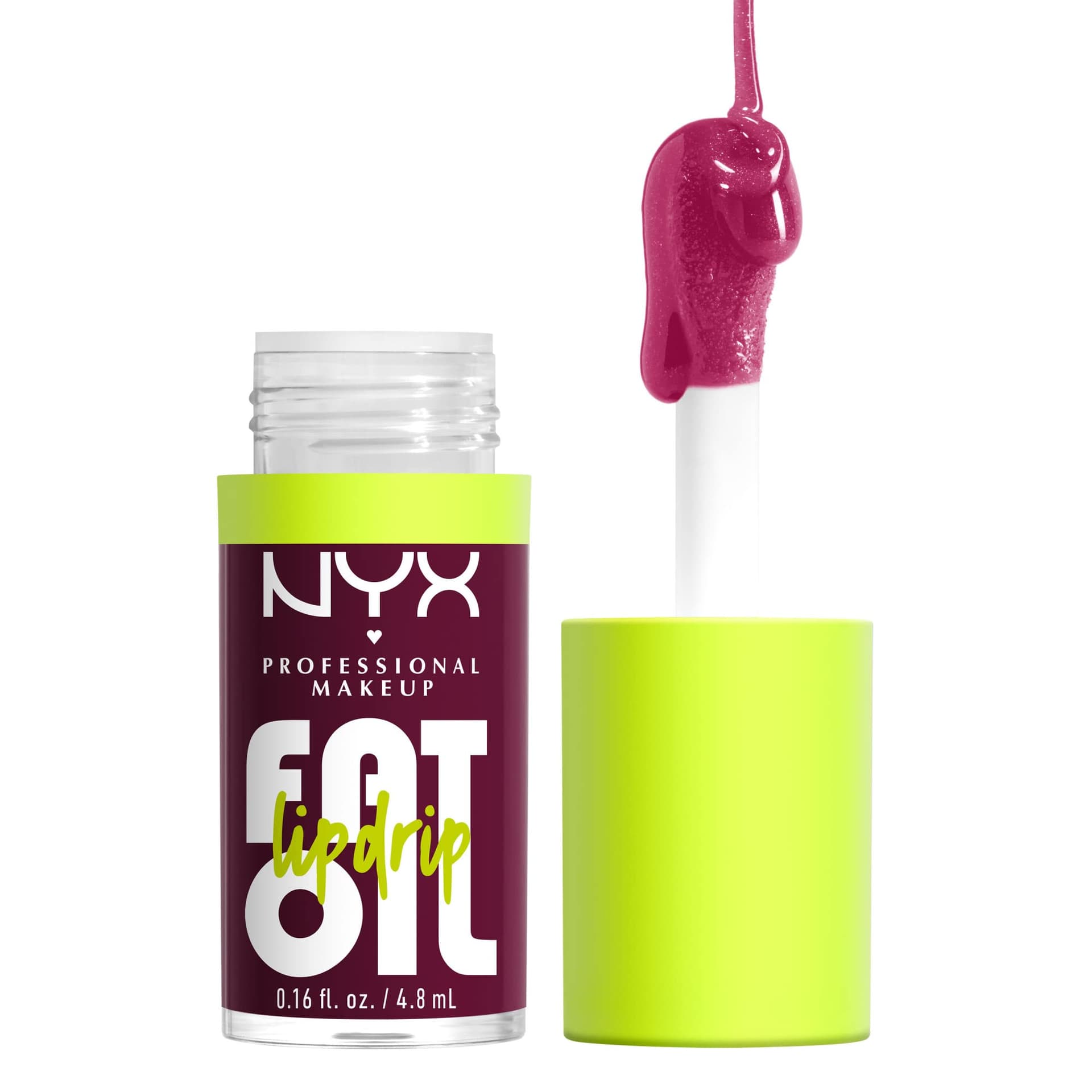 NYX Professional Makeup Fat Oil Lip Drip Gloss Tono That's Chic, 4.8ml - Brillo labial efecto jugoso hasta por 12H, infusionado con aceite de aguacate, mora y frambuesa, sin sensación pegajosa, fórmula vegana - Image 1