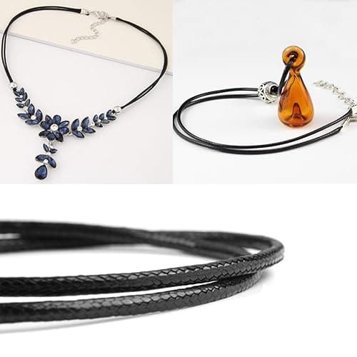 EuTengHao Necklace Cord Bulk, Waxed Necklace Chain, Black Waxed Necklace Cord String for Jewelry Necklace Bracelet Making (100Pcs, 22 Inch) thumbnail 7
