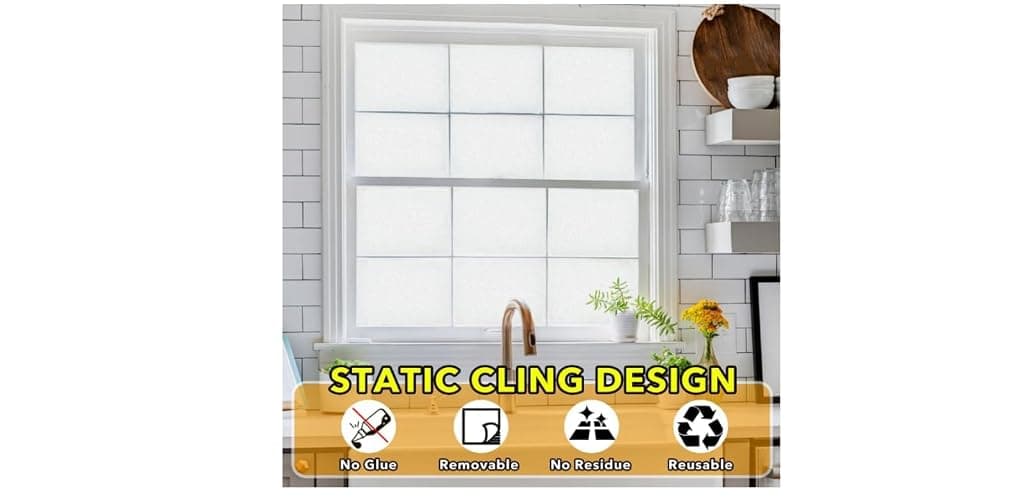 Fensterfolie Blickdicht von Aussen Lichtrosa Sichtschutz Fenster für Privatsphäre und Uv-Schutz Oder Fensterdekoration, Statisch Haftende Sichtschutzfolie Fenster thumbnail 8