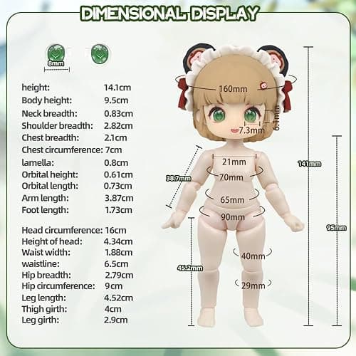 XiDonDon Study Tour Series Blind Box, 1/12 BJD Doll OB11 Size Action Figures, Movable Dolls with Doll Clothes Surprise Gift Toys (Single Box) thumbnail 2