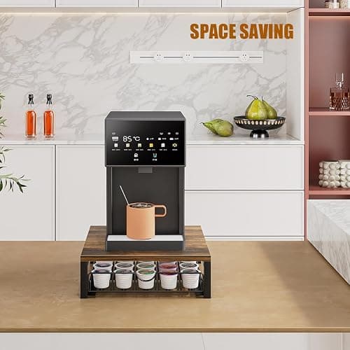 Dazioter Coffee Pod Holder Drawer 1 Tier for K Cup Capsule Pods Storage Organizer Under Coffee Pot Storage Sliding Drawer (Black, 1 Tier) thumbnail 6