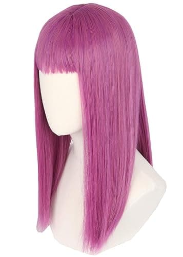 Topcosplay Purple Long Cosplay Wig Halloween Costumes Wigs for Child - Image 1