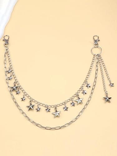 QWALIT Y2K Star Pants Chain for Men Jean Chains for Women Pocket Chain for Pants Biker Hip Punk Chains Y2K Jewelry for Women Accessory Silver Trendy Fashion for Music Festival Concert Cosplay thumbnail 7