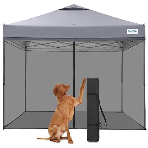 Quictent 10x10 Pop Up Screened Canopy Tent, Instant Setup for 1 Person with Netting, Portable & Compact, Waterproof & UV Protection, Ideal for Camping, Beach, Parties, and Outdoor Events - Image 1