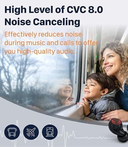 Jinpei Cute Litte Devils Wireless Earphones, Waterproof, CVC 8.0 Noise Cancelling in-Ear erbuds, TWS Stereo Headphones, Built in Mic Headset Premium Sound with Deep Bass,JE-01B_B29 thumbnail 6